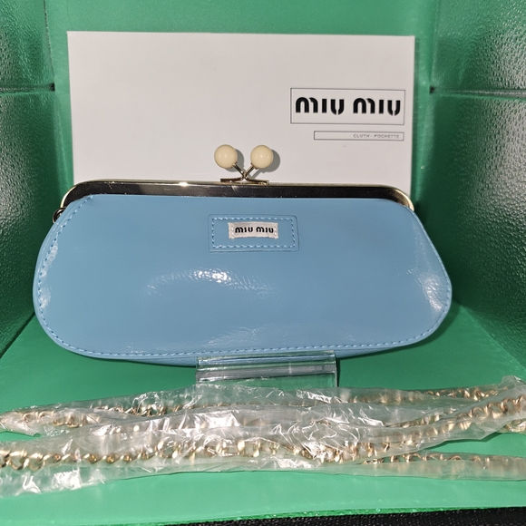 Miu Miu Blue Kisslock Crossbody (VIP NIB) - Picture 4 of 5